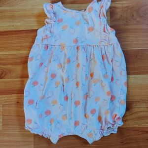 Baby Girl 0-3m Summer Peach Romper